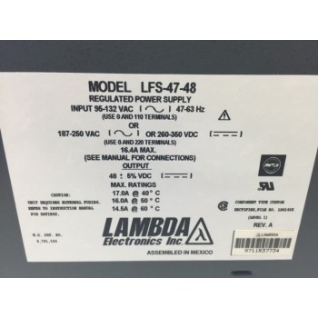LAMBDA LFS-47-48 Regulated Power Supply